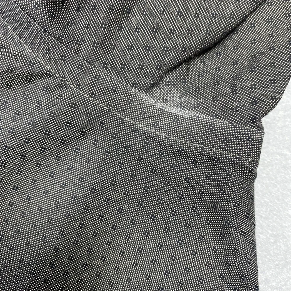 Banana Republic Grant Fit‎ Shirt Mens Medium Gray Non-Iron Cotton Geometric Dot